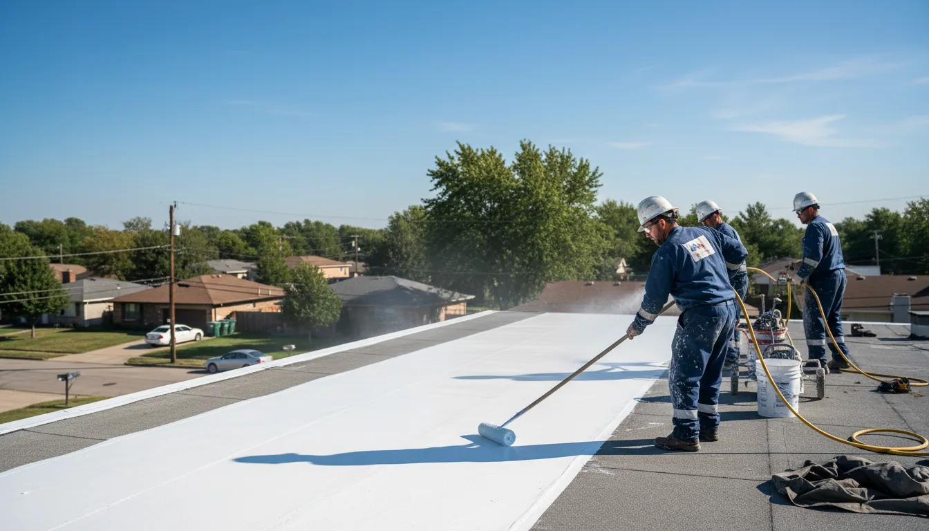 Commercial roof coating in Biggers, AR near me